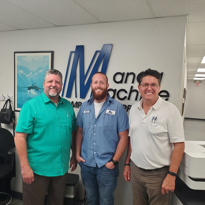 Todd Ellard, Stephen Waldrop and Andy Ellard of Manda Machine
